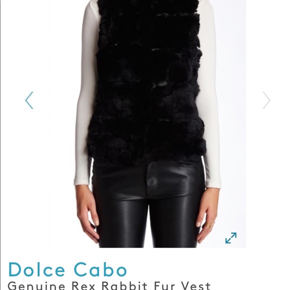 NWT dolce Cabo 100% genuine Rex rabbit for vest - Picture 3 of 8